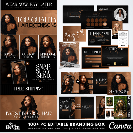 Hair Extensions Branding Kit