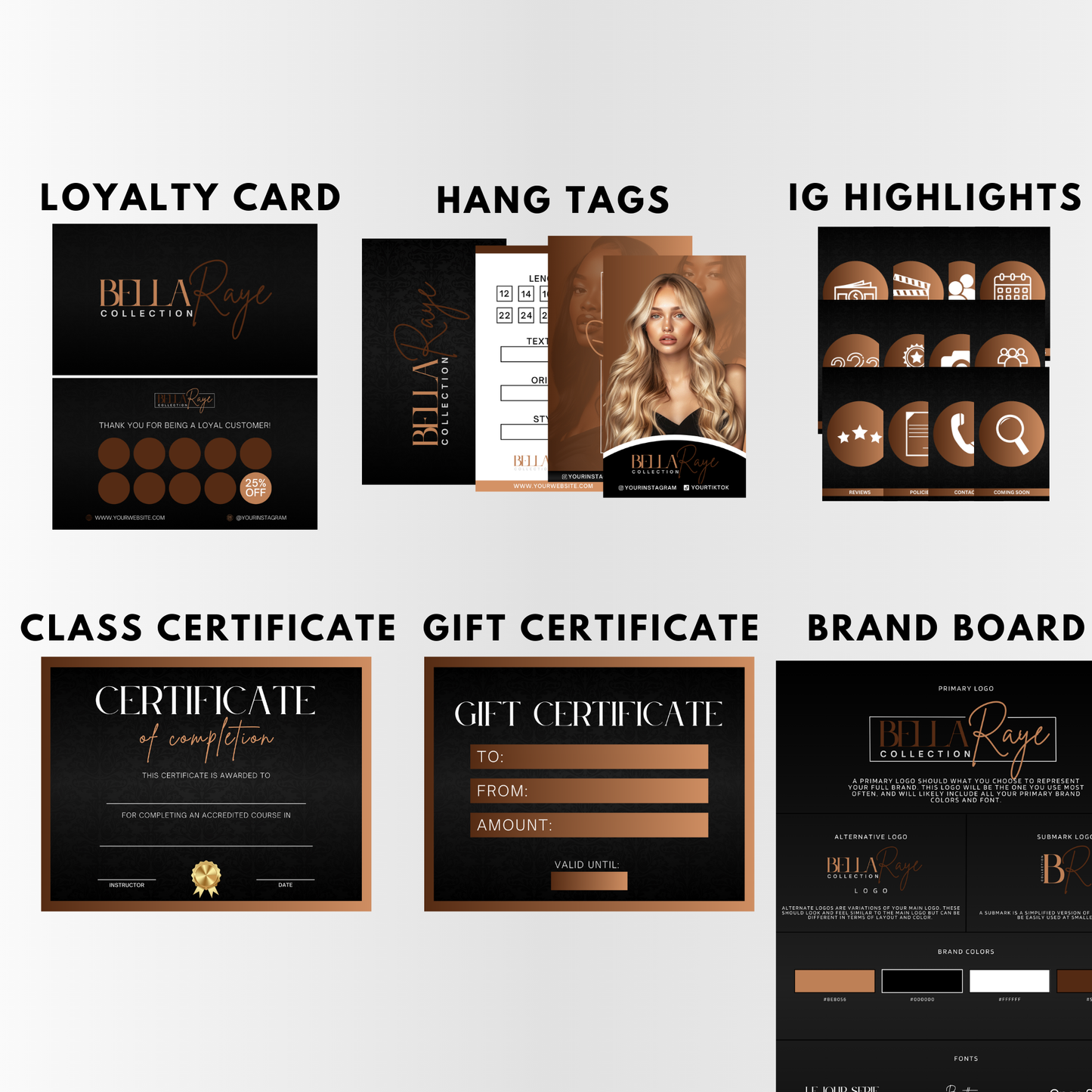 Hair Extensions Branding Kit