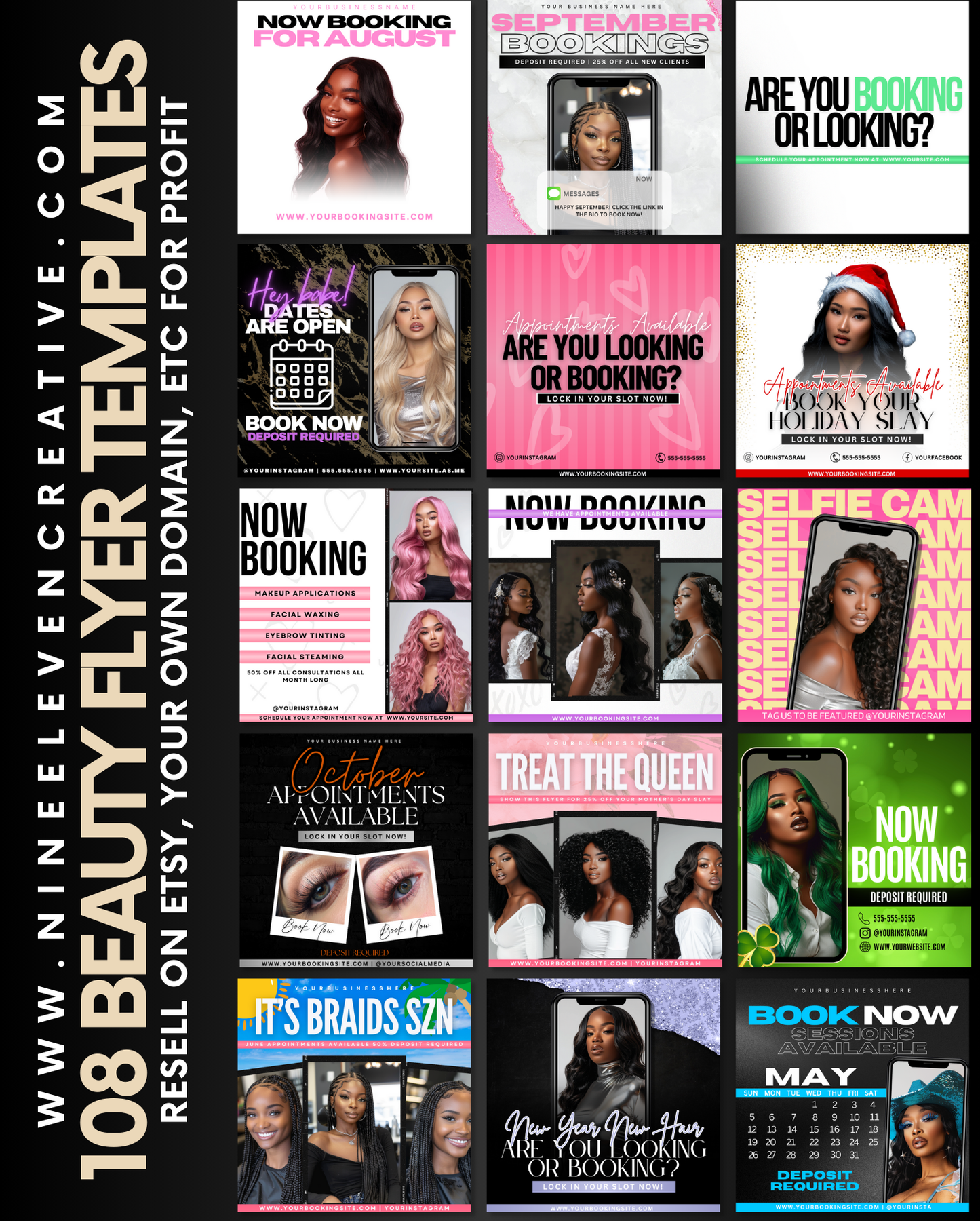 108 Beauty Flyers with Resell Rights