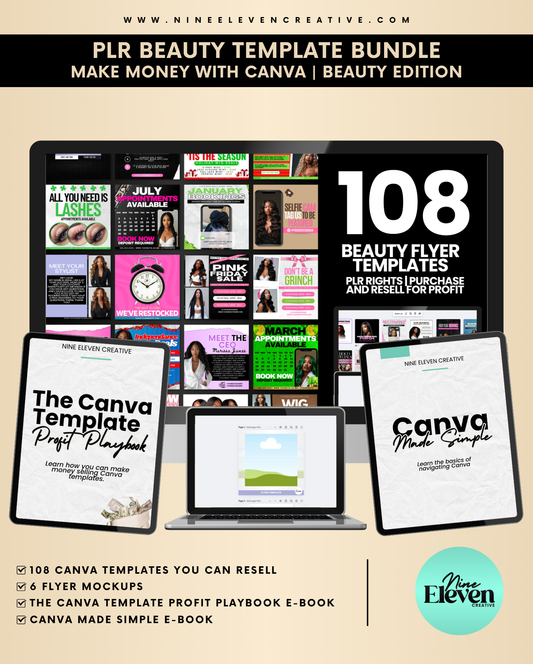 Make Money With Canva Beauty Template Bundle